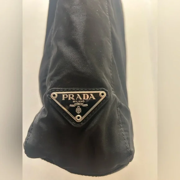 Prada Black Nylon Tote Bag with Logo Detail EUC - Picture 16 of 16